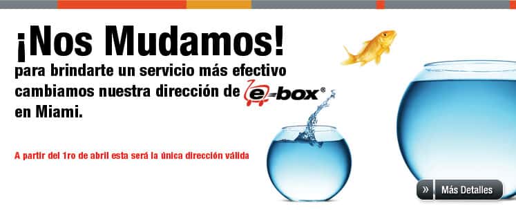 Nos Mudamos de dirección de Ebox en Miami
