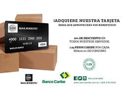 Adquiere nuestra tarjeta en Banco Caribe